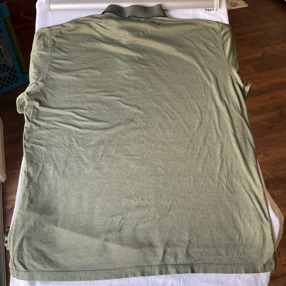 Cambridge Classics Men’s Short Sleeve Polo Shirt Size 2XL, Green Striped - Picture 6 of 7